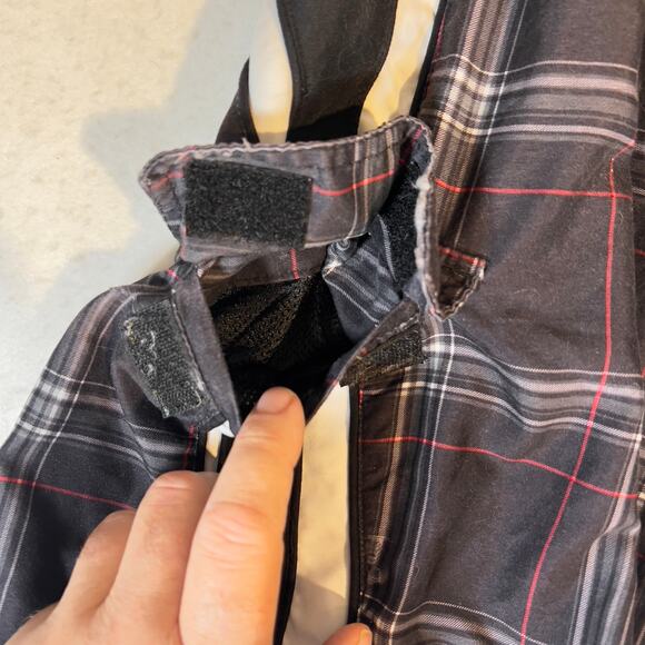 Aeropostale 1987 Board Short Swim Trunks Men 34W Black Red Grey Plaid Pocket - Picture 8 of 16